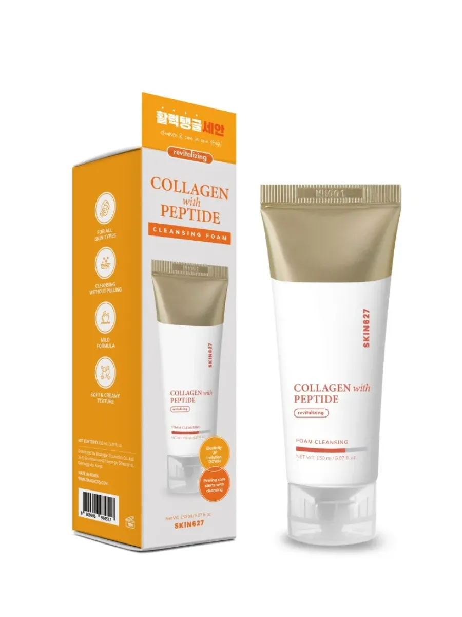 SKIN627 Пенка для умывания с коллагеном и пептидами Collagen With Peptide Revitalizing Cleansing