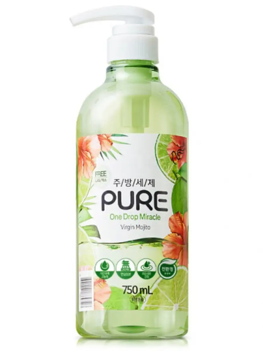 Средство для мытья посуды лимон-лайм Pigeon Pure Virgin Mojito Dish Detergent — 750 мл