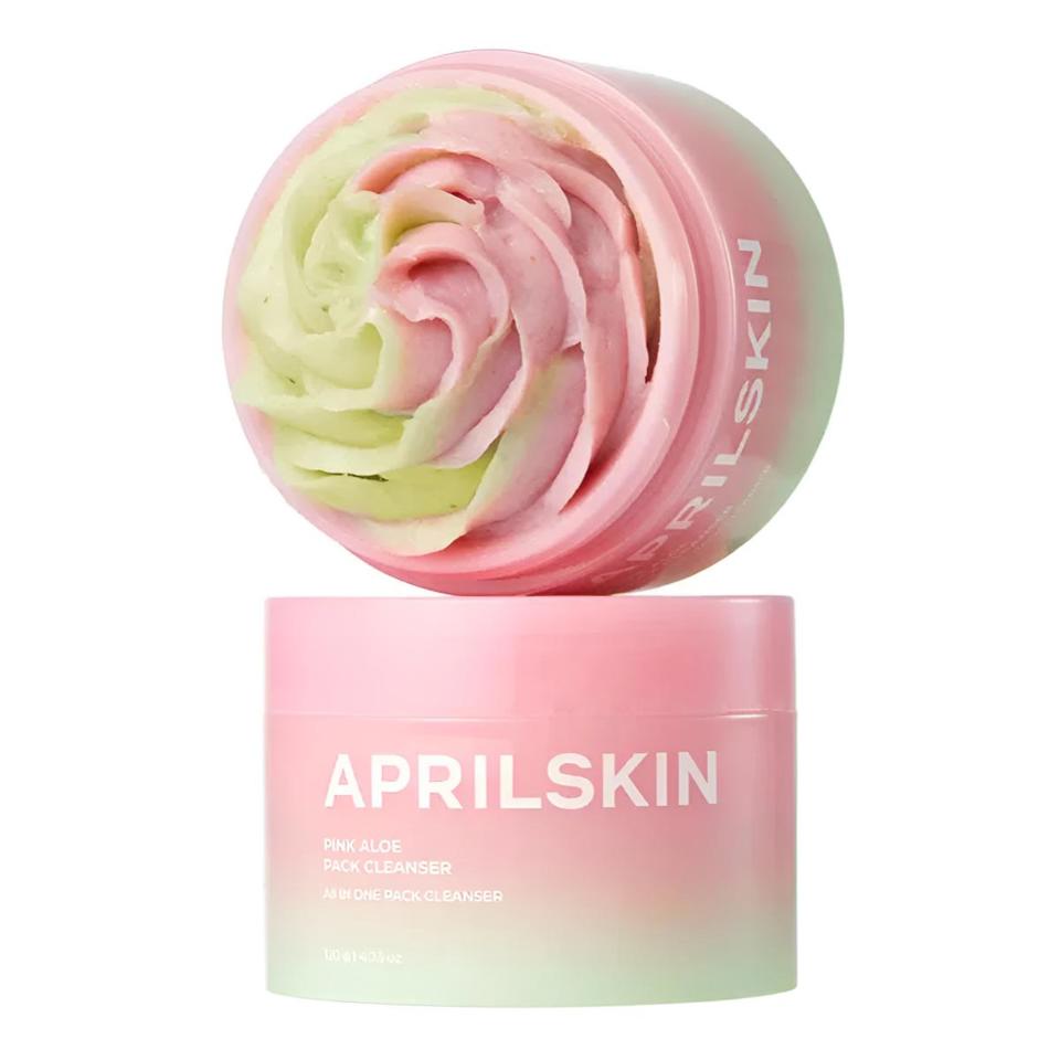 APRILSKIN Двухфазное средство: очищающий бальзам и пенка c розовым алоэ Pink Aloe Pack Cleanser