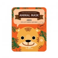 Маска тканевая для лица "зоопарк" с принтом тигра увлажняющая Prettyskin Mask Total Solution Animal Tiger Aqua