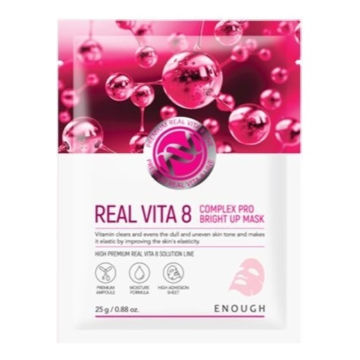 Enough Real Vita 8 Complex Pro Bright Up Mask Тканевая маска для лица с витаминами