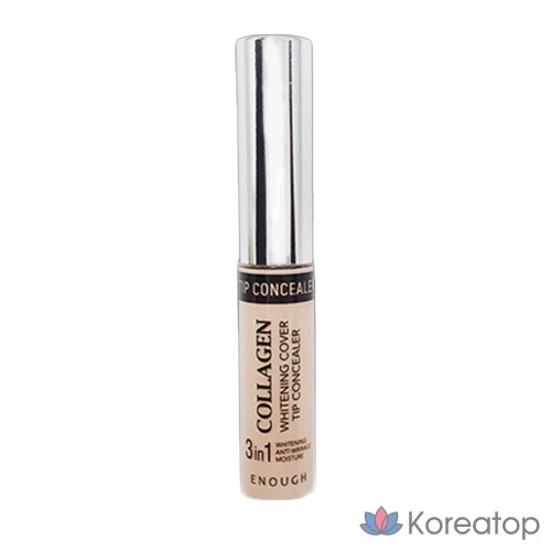 Консилер Enough Collagen Whitening Cover Tip Concealer, оттенок 1 Light Beige, 9 г, 1 шт.