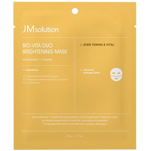 JMsolution Ночная гидрогелевая маска с витамином С и ниацинамидом (тающая), Bio-Vita Duo Brightening Mask