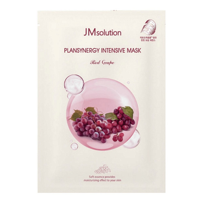 Jmsolution Тканевая маска для лица укрепляющая с красным виноградом / Plansynergy Intensive Mask Red Grape