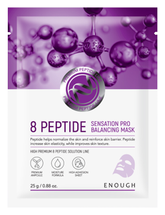 Enough Тканевая маска с пептидами 8 peptide sensation PRO balancing mask