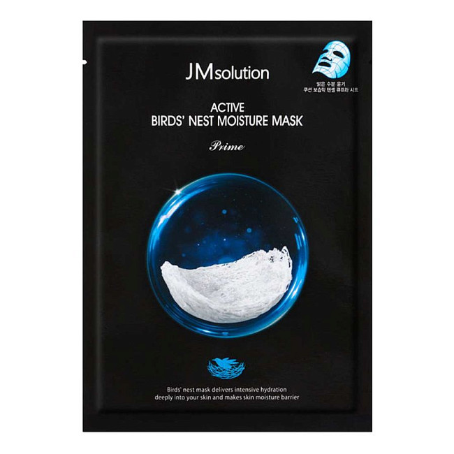 JMsolution Тканевая маска для лица с ласточкиным гнездом Active Bird’s Nest Moisture Mask