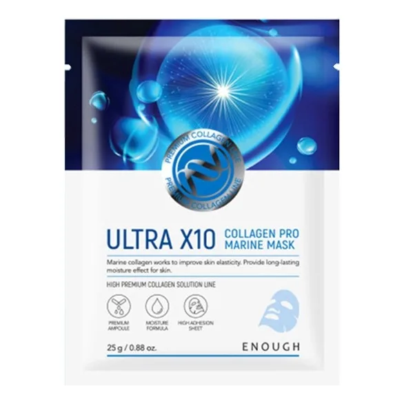Маска для лица тканевая с коллагеном Enough Ultra X10 Collagen Pro Marine Mask