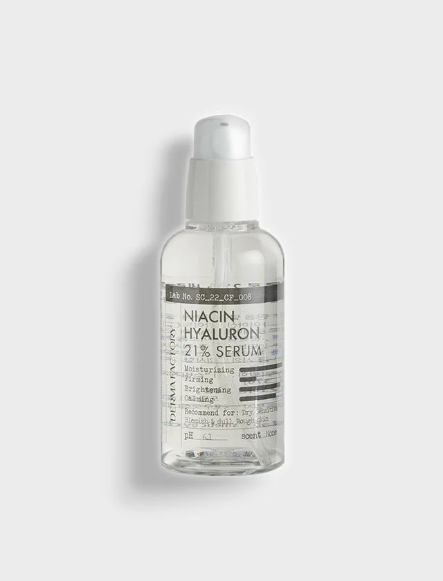 Derma Factory Увлажняющая сыворотка для лица с ниацинамидом и гиалуроновой кислотой Niacin Hyaluron 21%