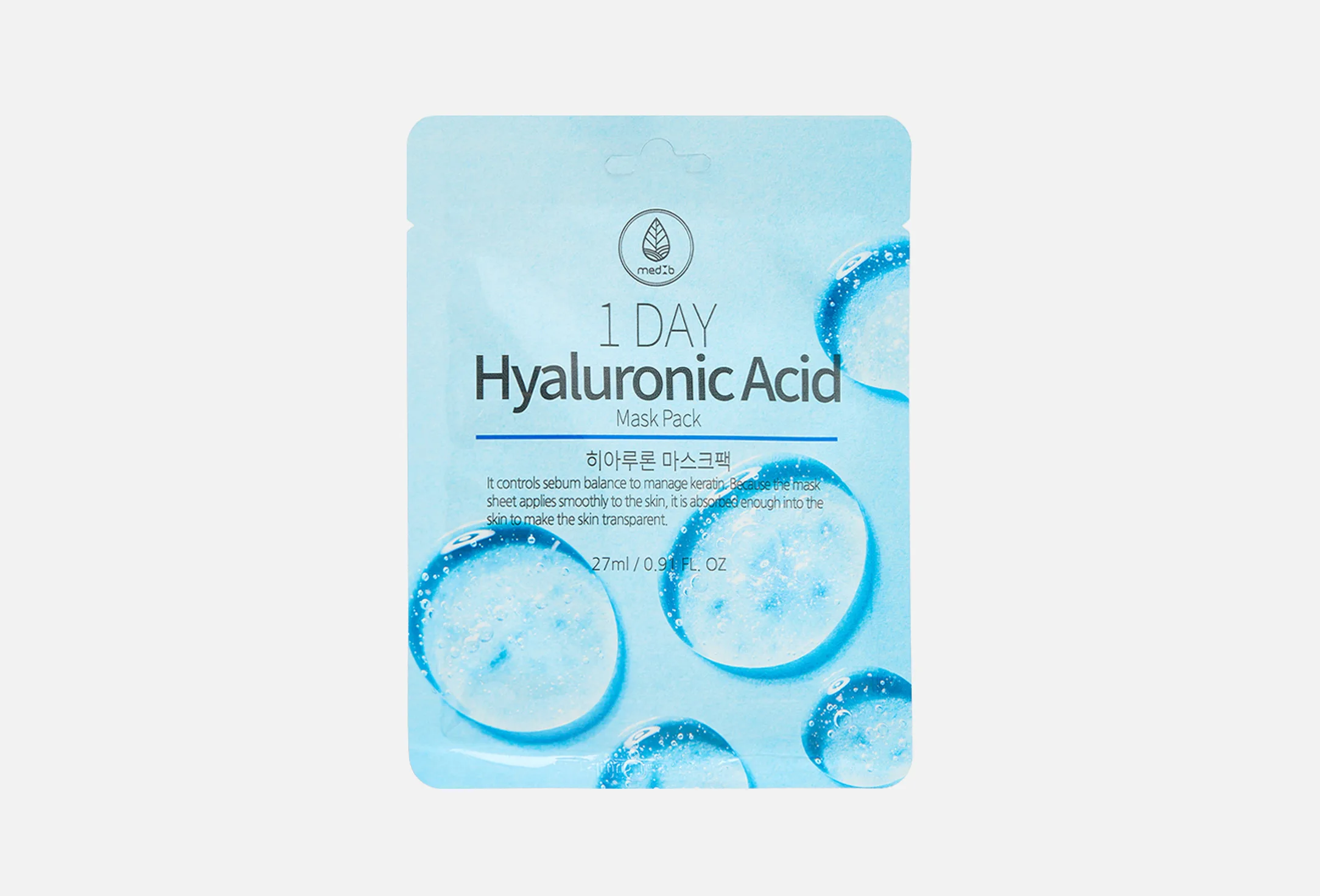 Тканевая маска для лица MEDB1 DAY Hyaluronic Acid Mask Pack