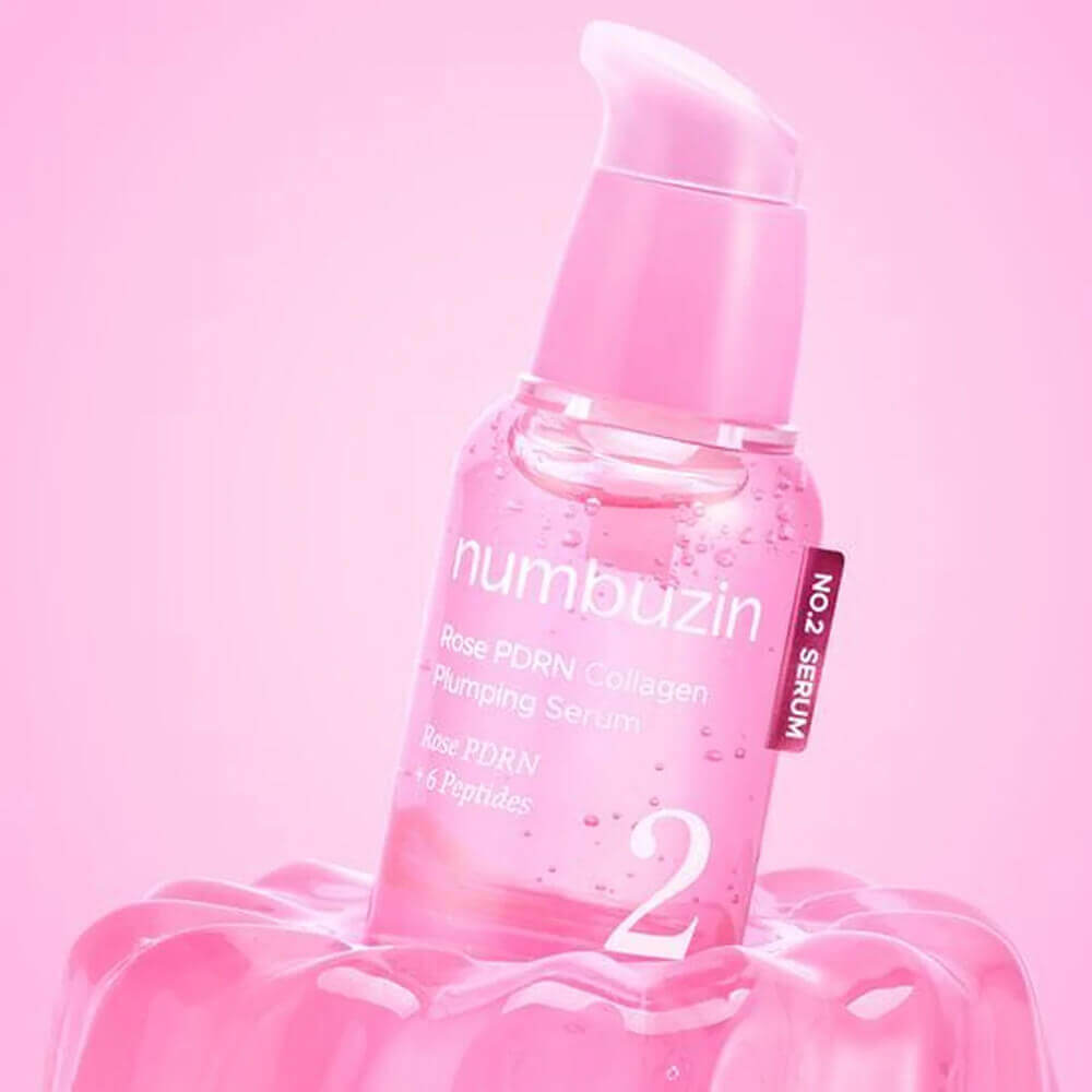 Увлажняющая сыворотка с ПДРН и пептидами numbuzin No.2 Rose PDRN Collagen Plumping Serum