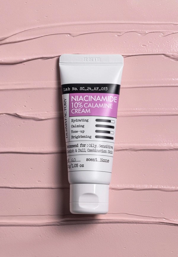 Derma Factory Крем для лица с ниацинамидом и каламином Niacinamide 10% Calamine
