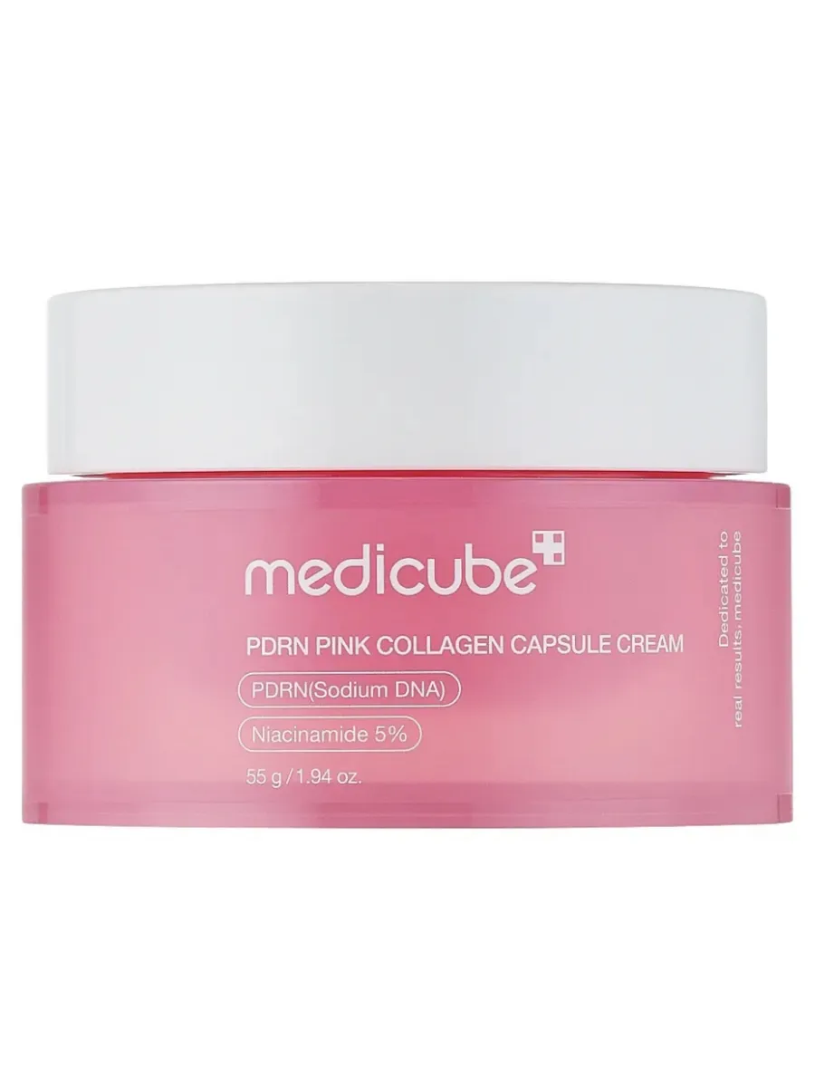 Укрепляющий капсульный крем с ПДРН и пептидами medicube PDRN Pink Collagen Capsule Cream