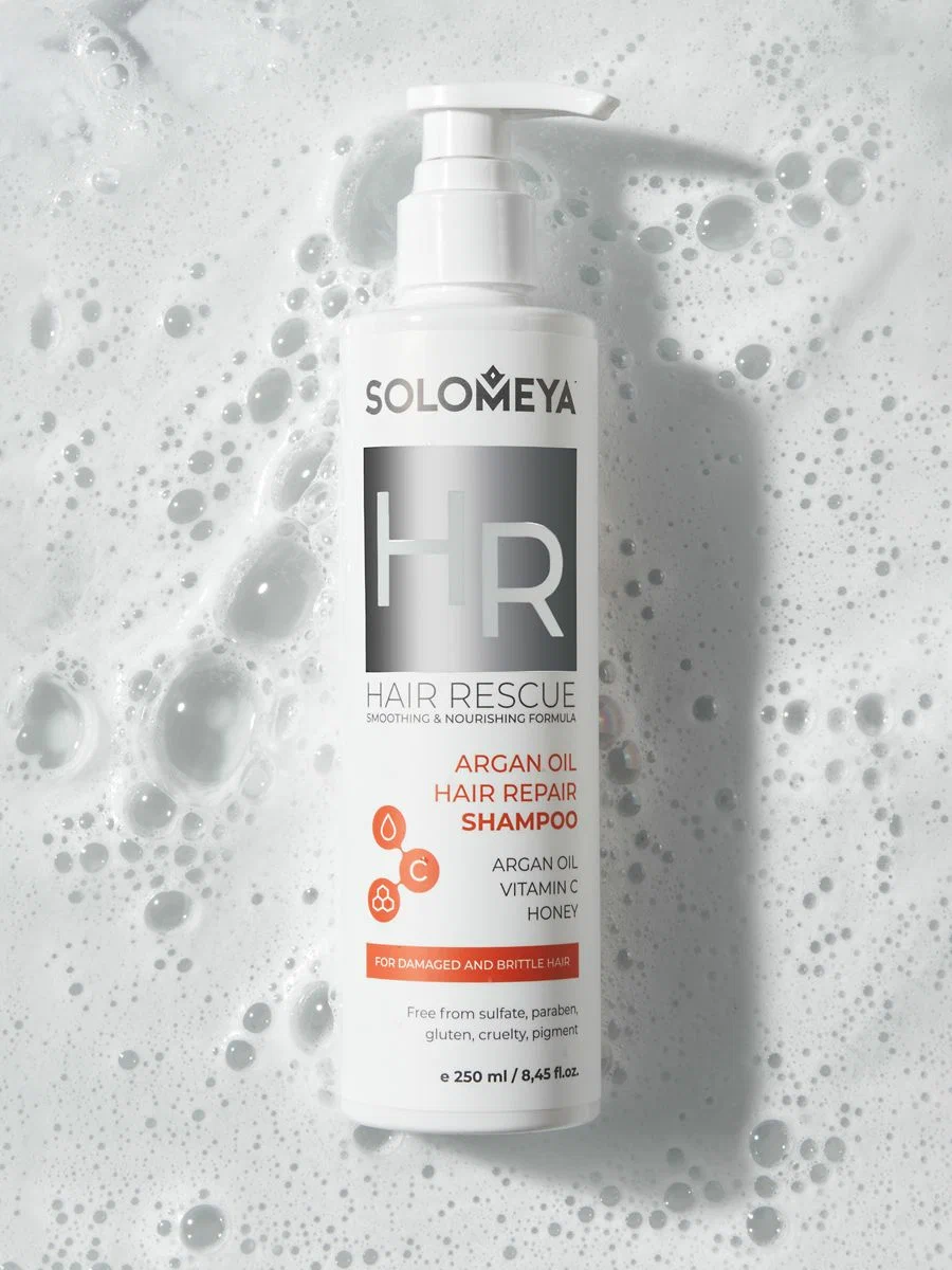 Solomeya Hair Rescue Argan Oil Hair Repair Shampoo Восстанавливающий шампунь для поврежденных волос с аргановым маслом