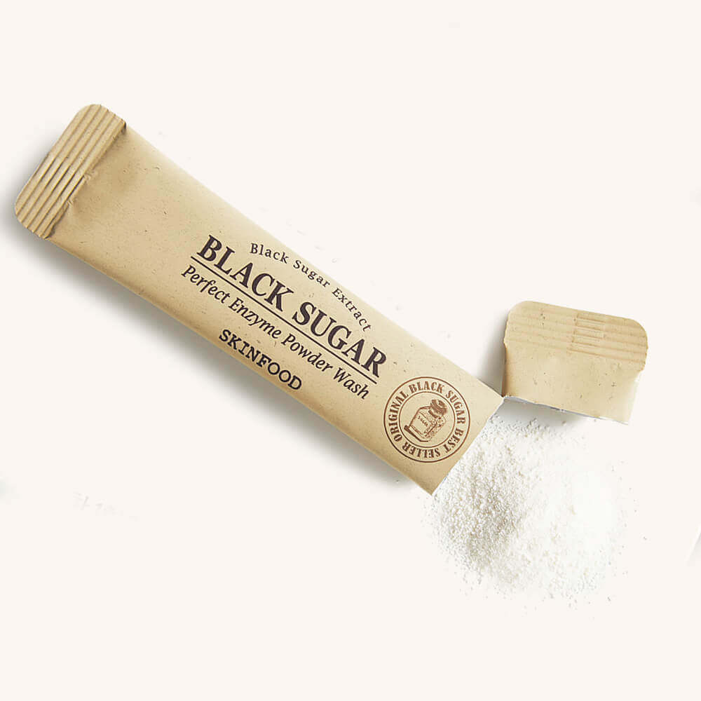 Энзимная пудра с чёрным сахаром Skinfood Black Sugar Perfect Enzyme Powder Wash