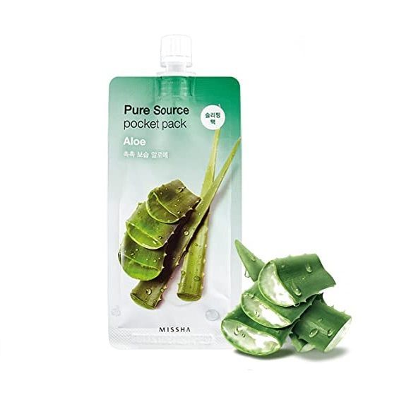 Ночная маска с экстрактом алоэ MisshaPure Source Pocket Pack aloe.