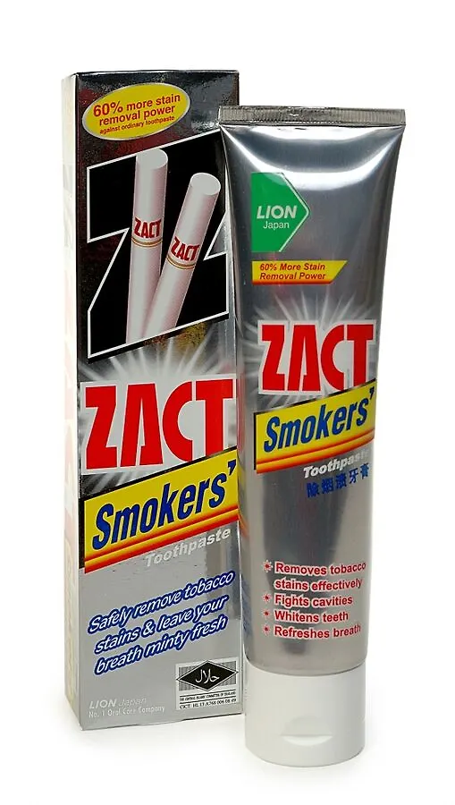 LION "Zact" Зубная паста 150гр для курящих (Smokers) Таиланд.