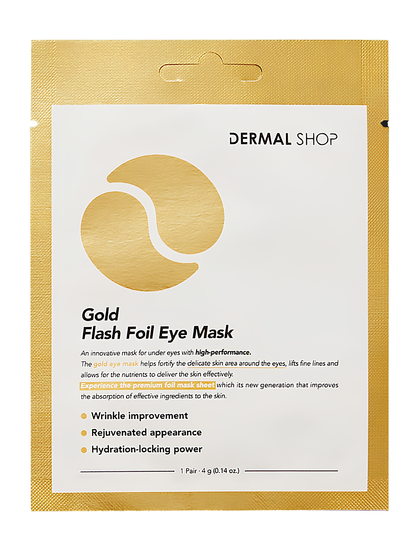 Маска фольгированная Dermal Shop 4г для кожи вокруг глаз