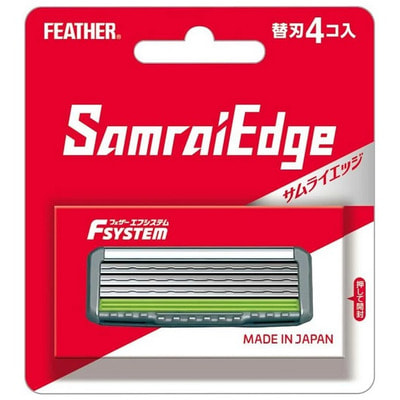 Feather "F-System Samurai Edge" Запасные кассеты с тройным лезвием для станка