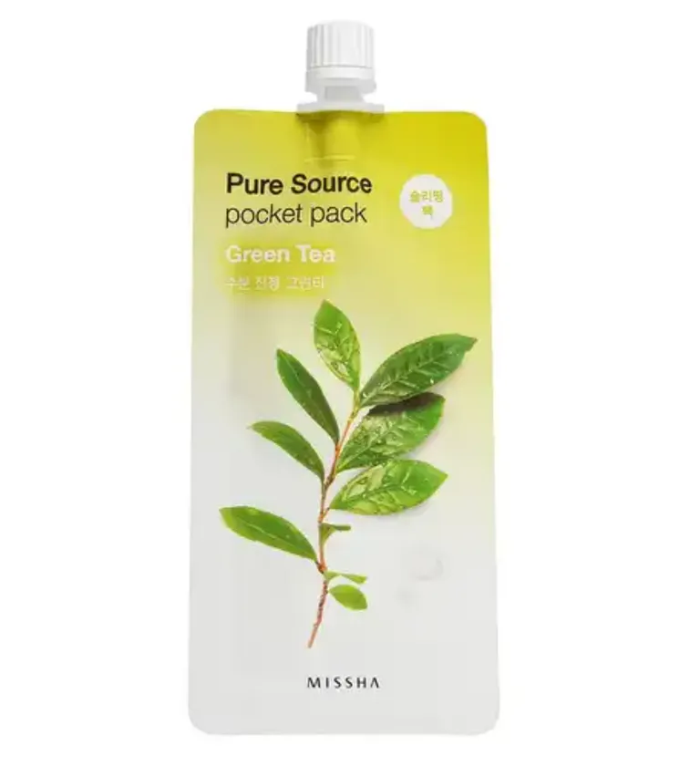 Ночная маска с экстрактом зеленого чая MisshaPure Source Pocket Pack green tea