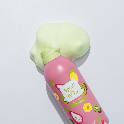 Spark'&Glow Гель-пена для душа с ароматом тропических фруктов - Tropical mix body wash, 350мл