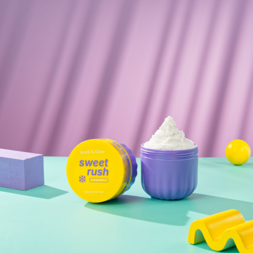 Spark'&Glow Баттер для тела с ароматом соленой карамели - Body butter purple toffee scent, 250мл