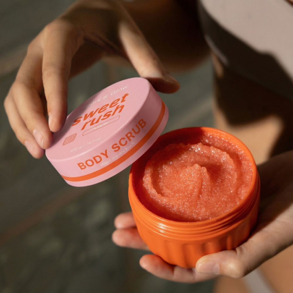Spark’&Glow Скраб для тела с ароматом кокоса и цветочной ванили — Body scrub Vanilla blur, 400гр