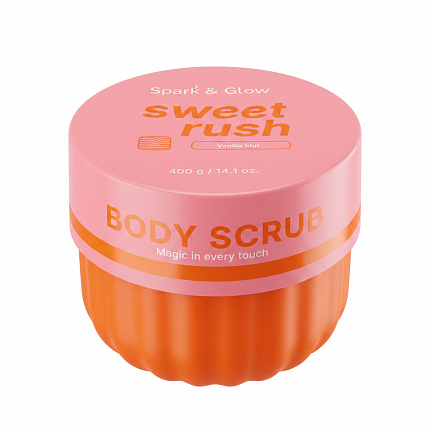 Spark’&Glow Скраб для тела с ароматом кокоса и цветочной ванили — Body scrub Vanilla blur, 400гр