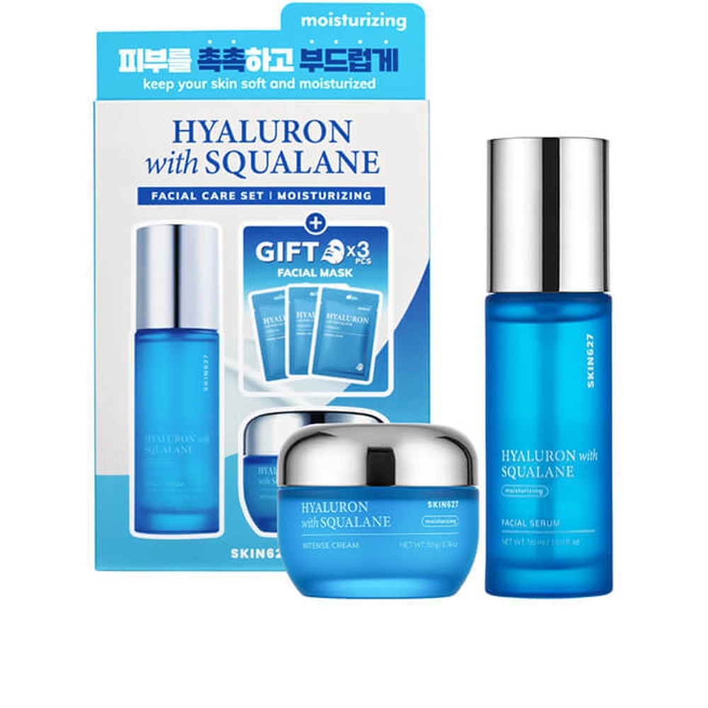 Набор для лица c гиалуроновой кислотой и скваланом SKIN627 Hyaluron with Squalane Facial Care Set