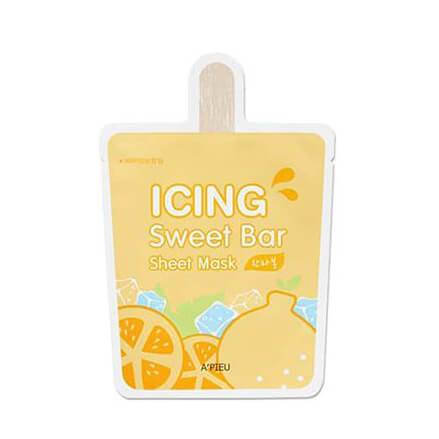 Тканевые маски-мороженое Apieu Icing Sweet Bar Sheet Mask Мандарин