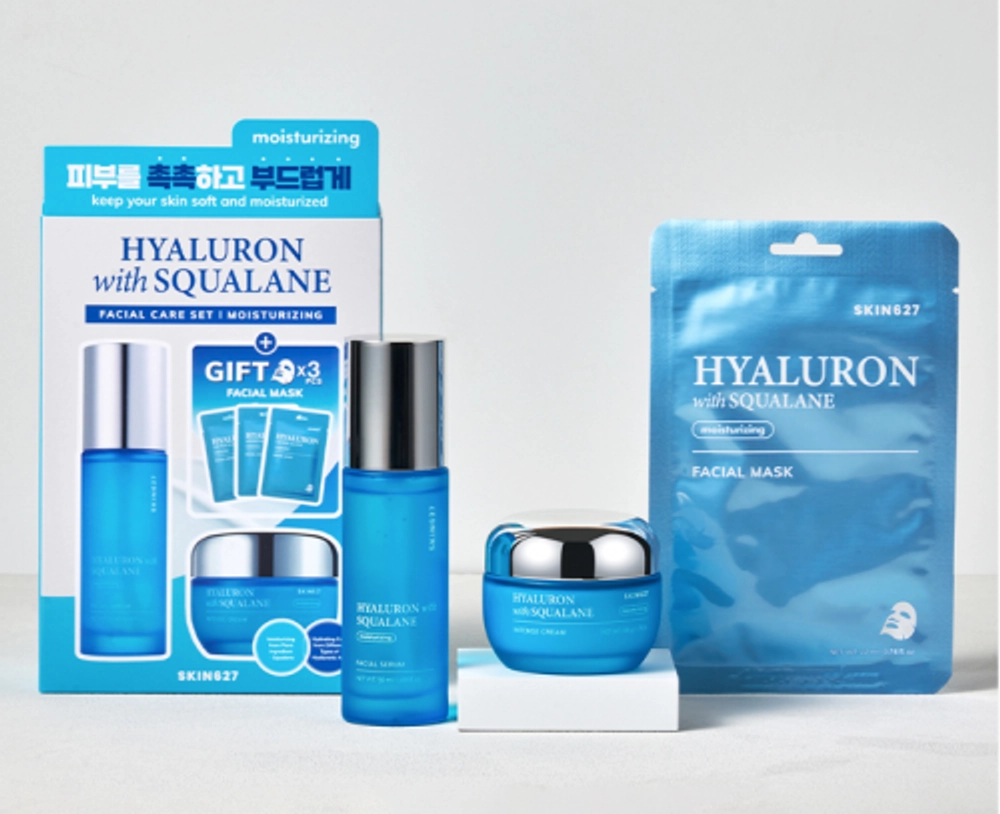 Набор для лица c гиалуроновой кислотой и скваланом SKIN627 Hyaluron with Squalane Facial Care Set