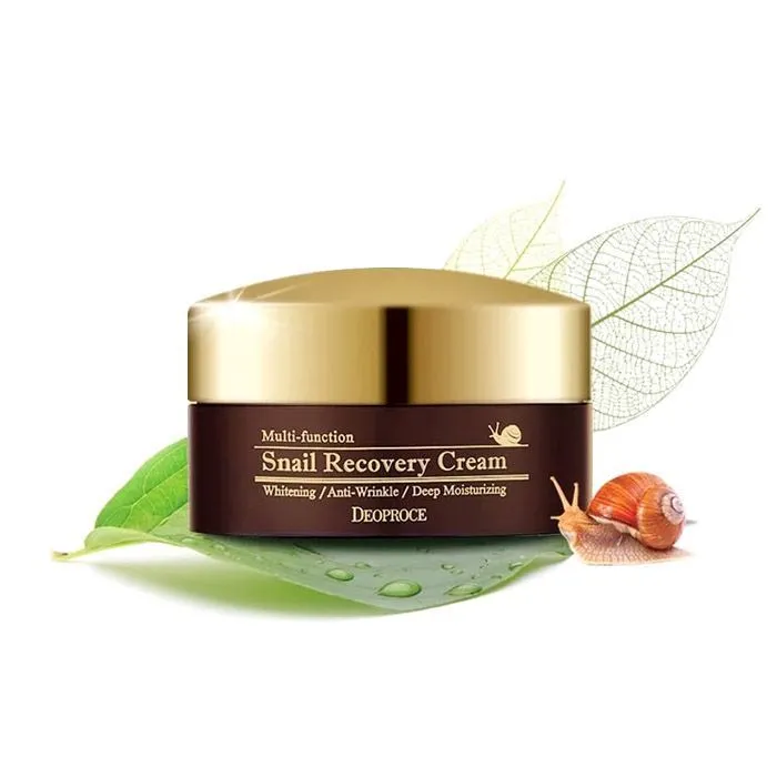 Deoproce Крем для лица с муцином улитки восстанавливающий Snail Recovery Cream Multi-function