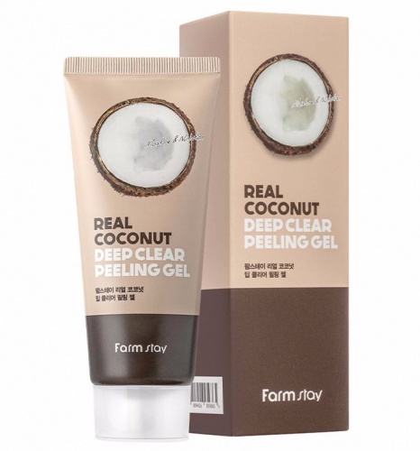 FarmStay Пилинг-скатка с кокосом Real coconut deep clear peeling gel