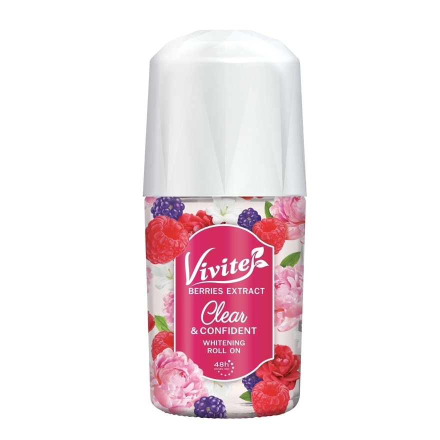 Антиперспирант Vivite "Clear & Confident", шариковый, парфюмированный, увлажняющий