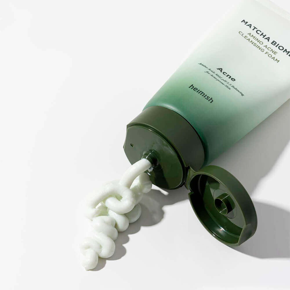 Противовоспалительная пенка с матчей и пробиотиками Heimish Matcha Biome Amino Acne Cleansing Foam