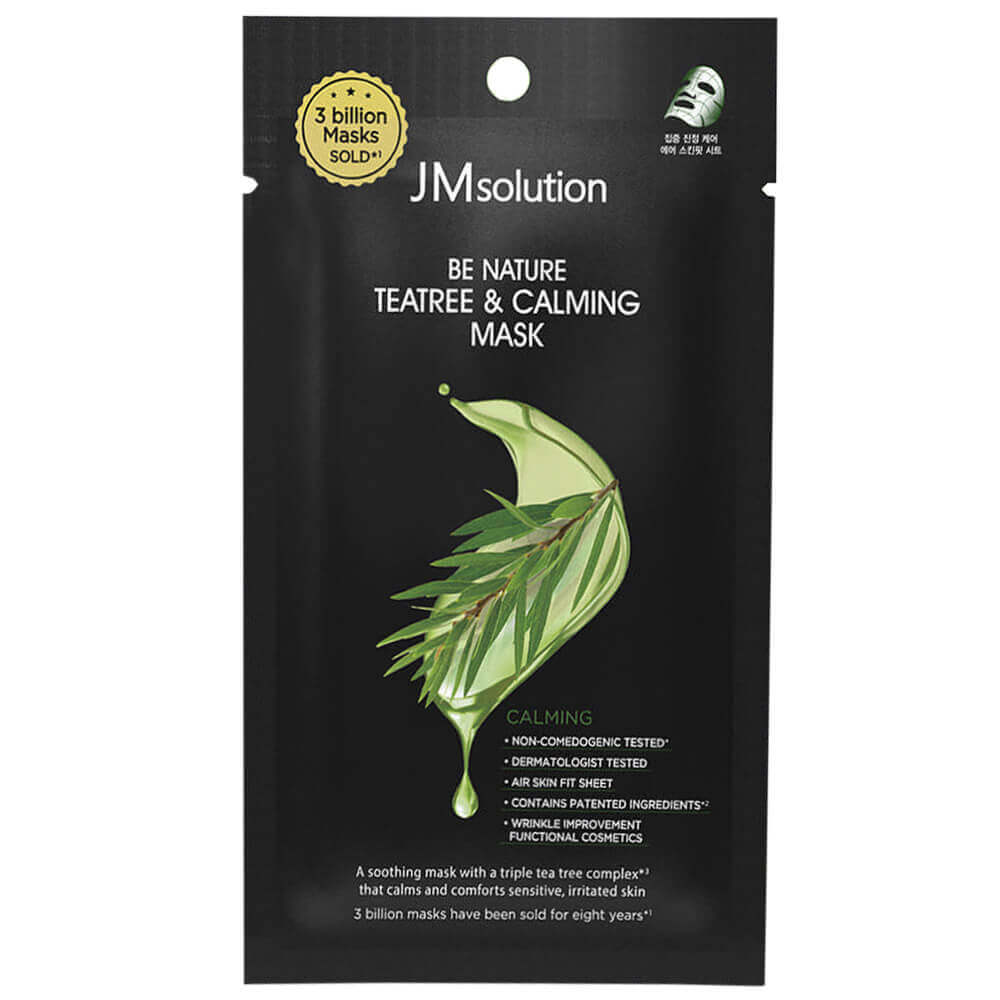 Jmsolution Тканевая маска успокаивающая с экстрактом чайного дерева / Be Nature Teatree & Calming Mask, 24 мл