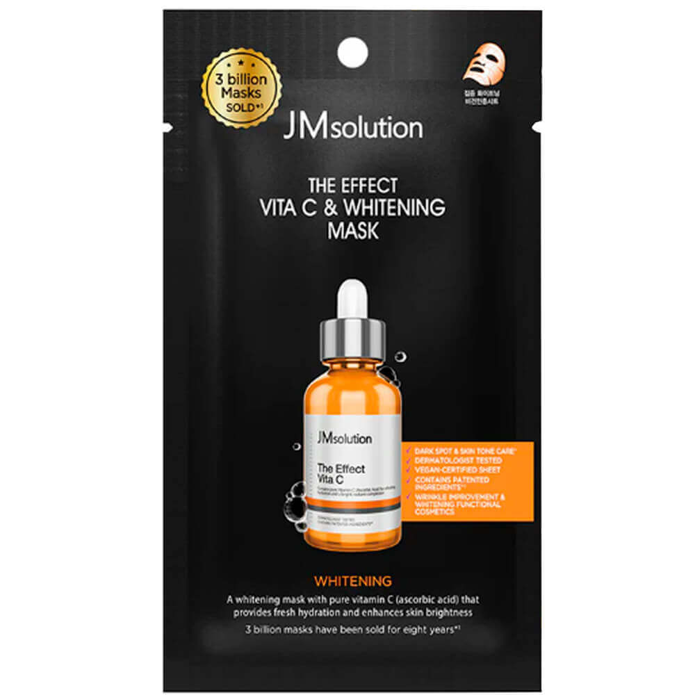 JMsolution Тканевая маска для сияния кожи с витамином С JMsolution The Effect Vita C & Whitening Mask