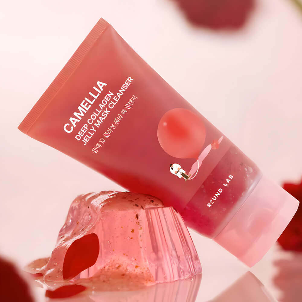 Гель-маска для очищения кожи c камелией Round Lab Camellia Deep Collagen Jelly Mask Cleanser