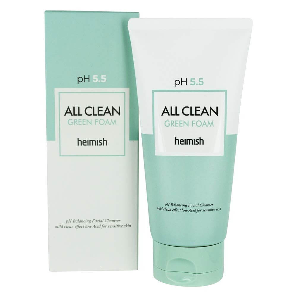 Слабокислотный гель для умывания Heimish pH 5.5 All Clean Green Foam