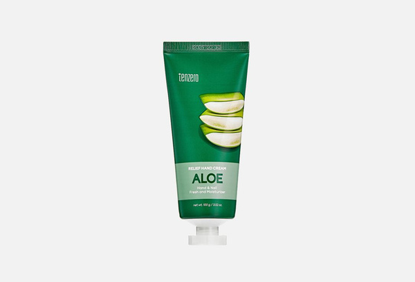 Крем для рук с экстрактом алоэ, 100г, TENZERO TENZERO Relief Hand Cream Aloe, 100g