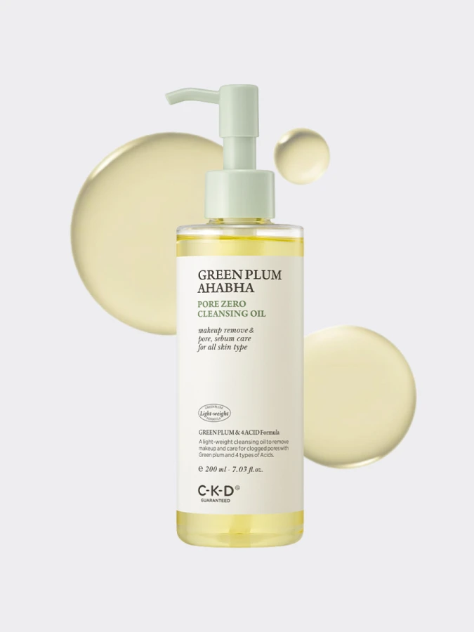 Очищающее гидрофильное масло с экстрактом зелёный сливы CKD Greenplum AHA BHA Pore Cleansing Oil