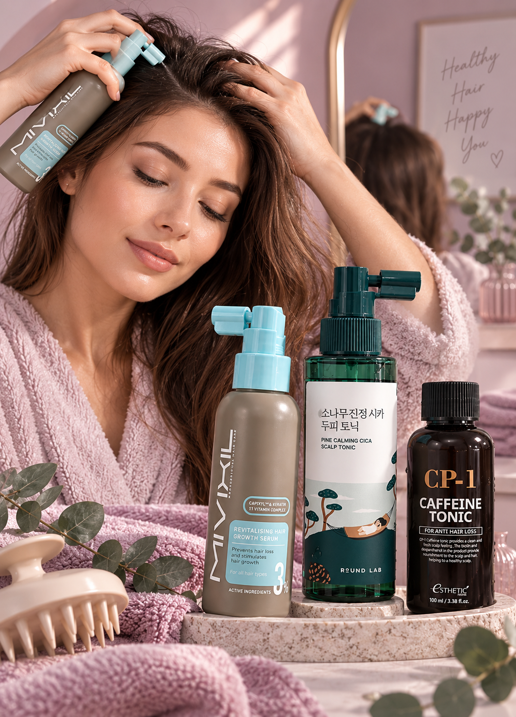 Укрепление волос от корней