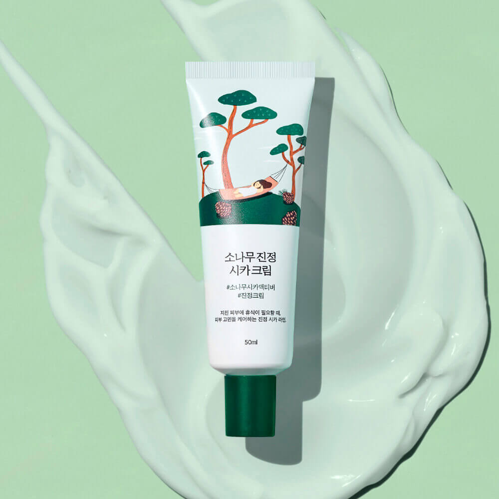 Крем с экстрактами сосны и центеллы для проблемной кожи Round Lab Pine Calming Cica Cream